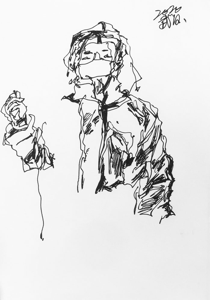 著名画家李晓明先生：以笔墨助阵抗疫